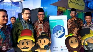 Foto bersama bapak Sekjen beserta rombongan dengan animasi oleh ART