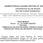 Pengumuman Seleksi Cendekia Baznas 2025